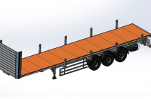 Полуприцеп-платформа Grunwald для перевозки негабаритных грузов