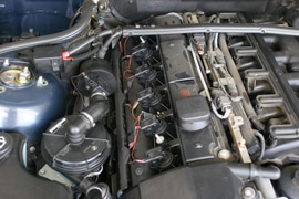 Car Engine With Spark Plug
