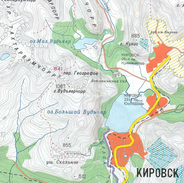 Карта кировска мурманской