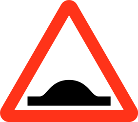 Traffic sign of Bangladesh: Warning for a speed bump