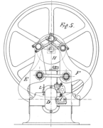 Patent drawing of the Atkinson "Differential Engine", 1882 