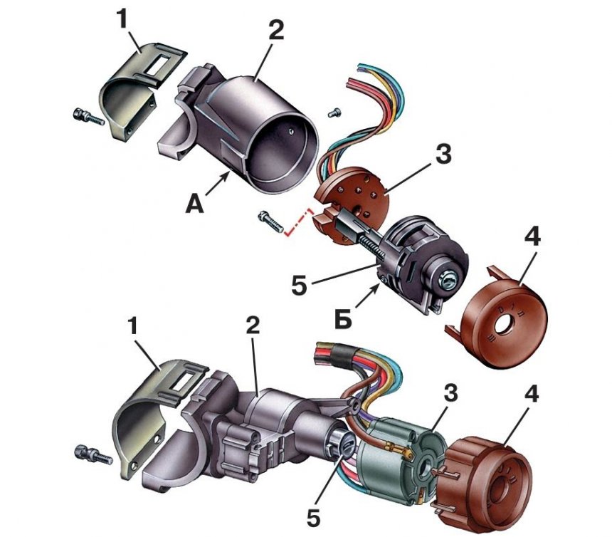 Схема замка зажигания ВАЗ 2110